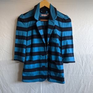 Juicy Couture Blue Striped Blazer.  Size M